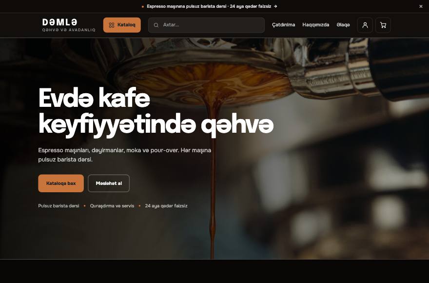 DƏMLƏ · Qəhvə avadanlığı