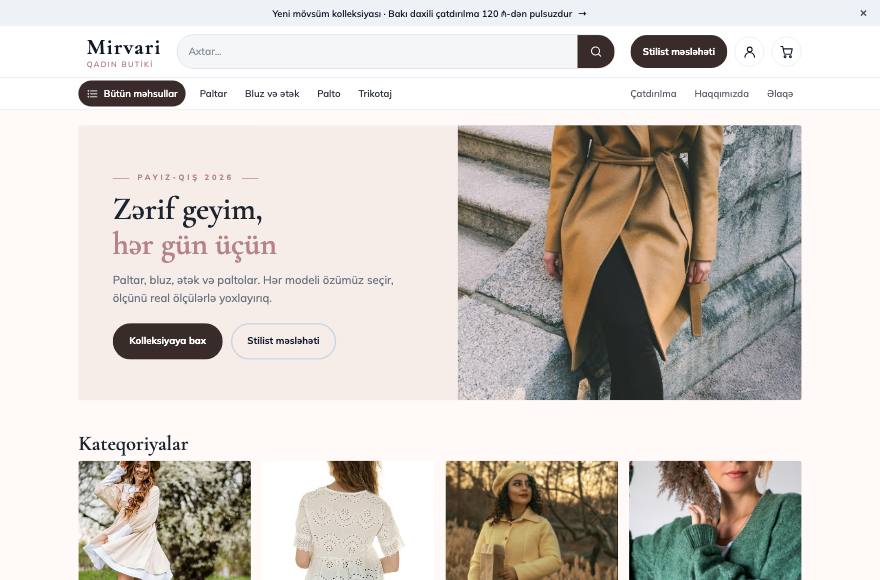 Qadın butiki · Geyim